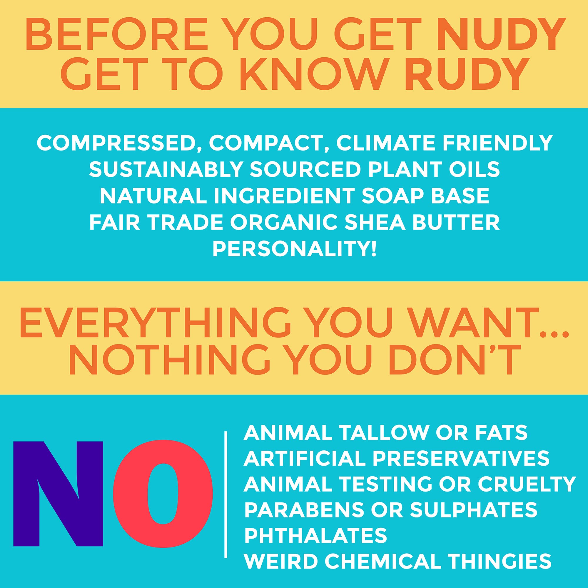 Nudy Rudy Hunny Bunny soap bar puck ingredients highlight Manuka Honey and Shea Butter benefits.