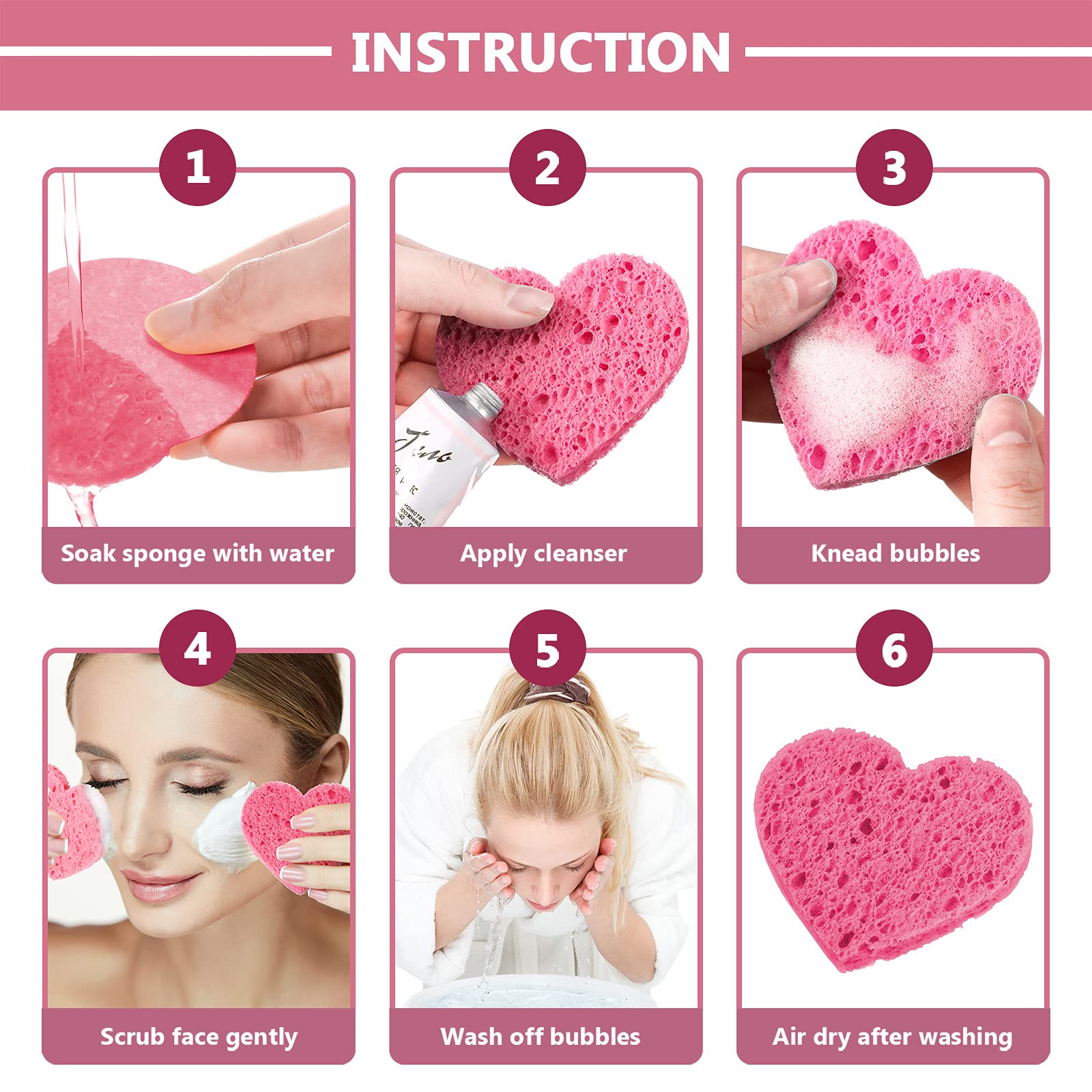 Nuenen natural wood pulp sponge highlights natural materials and skin friendly cleansing properties