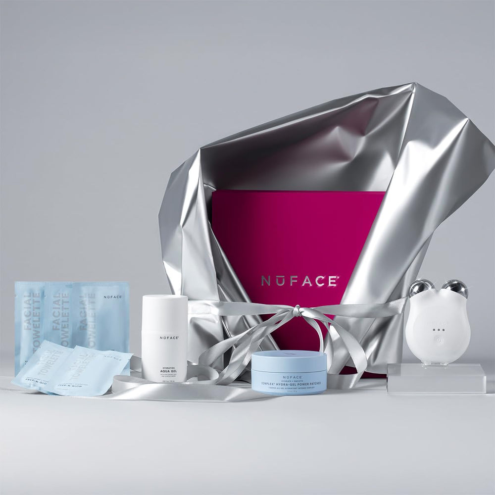 NuFACE MINI+ Luxe Gift Box presents premium holiday skincare gifting.