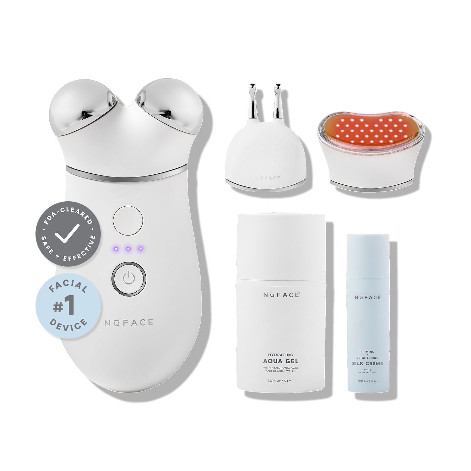 NuFACE Trinity+ device front view for at-home facial toning and everyday confidence.