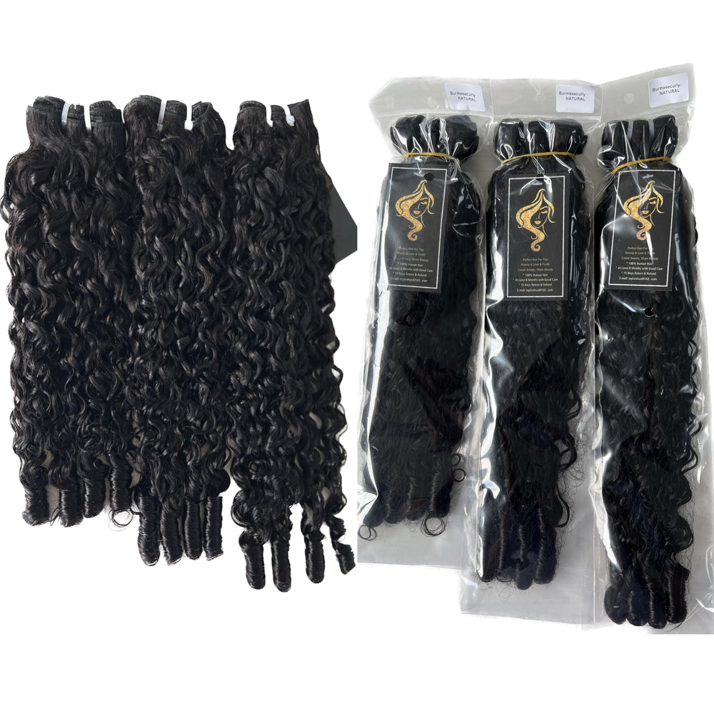 Nufnua Burmese curly bundles unprocessed Burmese hair for silky texture and authentic look