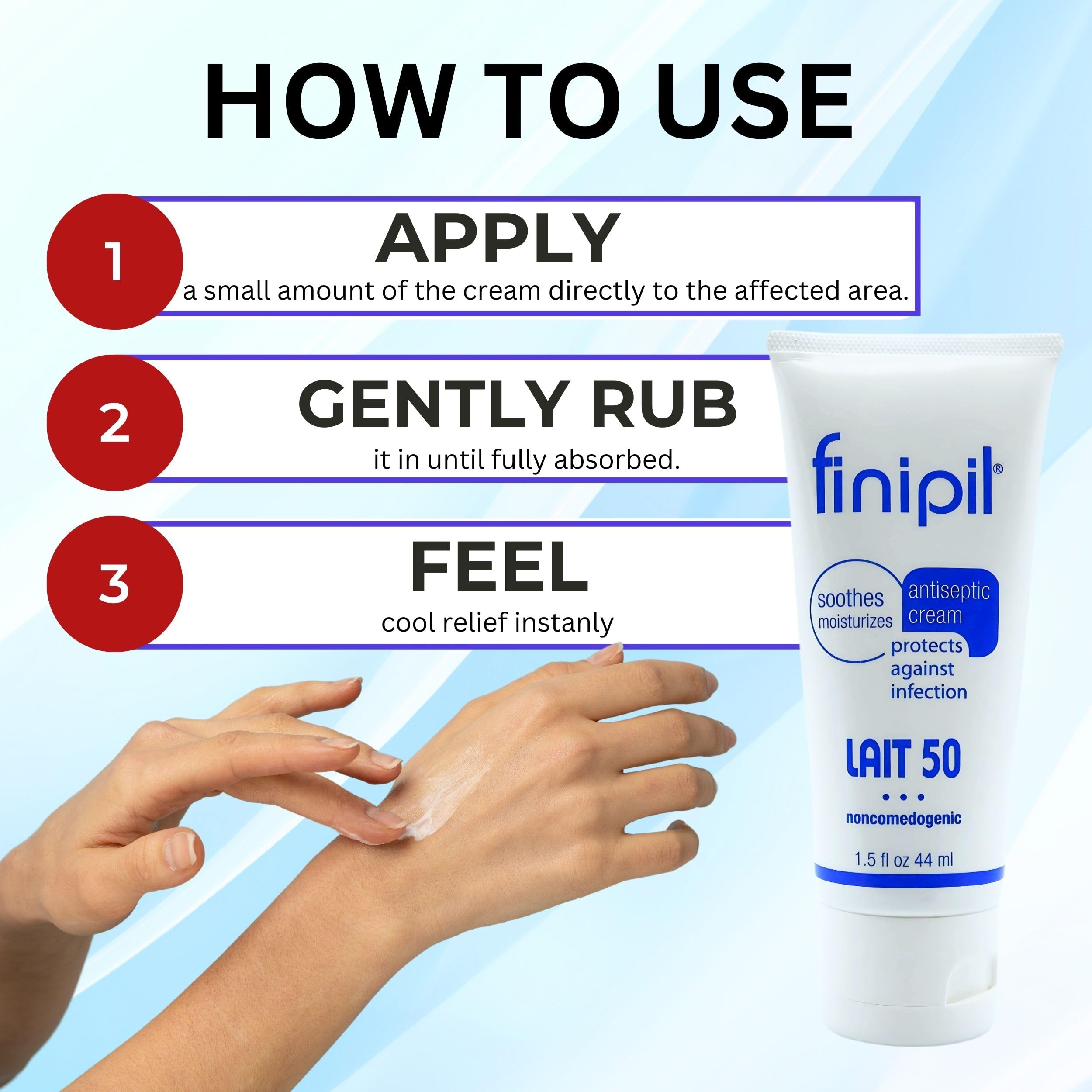Nufree Finipil Lait 50 two-tubes value set for ongoing skin post-care