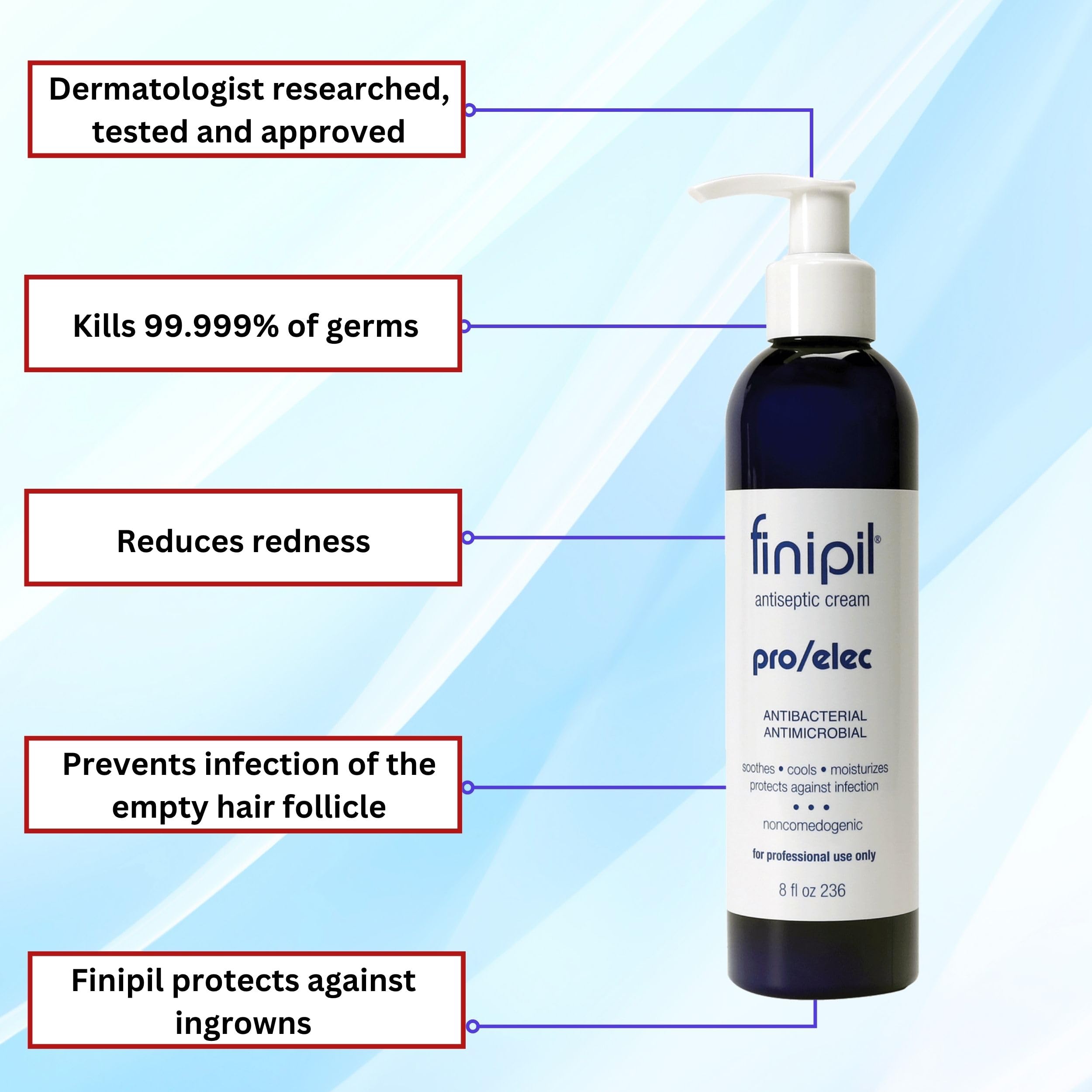 Nufree Finipil cream swirl illustrating soothing post-removal application