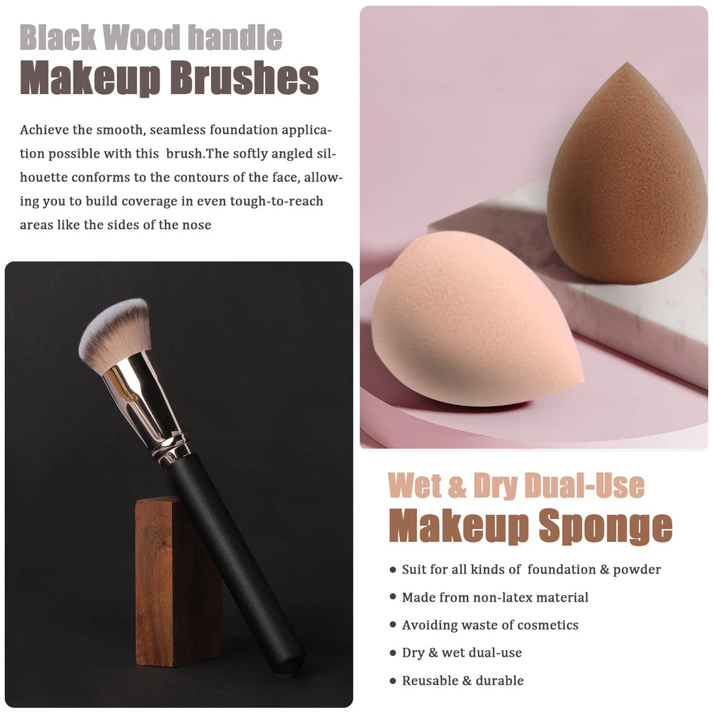 NUIBO mascara with brush set for quick, dramatic lashes and blending.