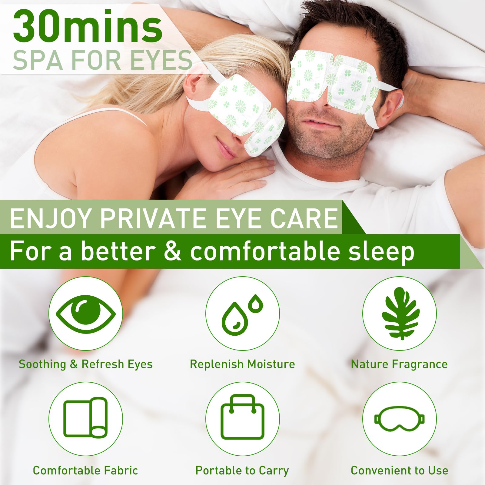 NuKuNsKf portable steam eye mask ideal for travel, office and home use.
