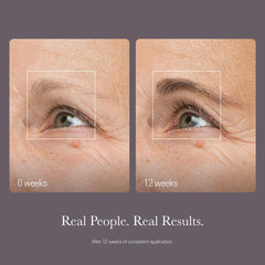 NULASTIN brow serum clear tube design improves brush pickup and application.