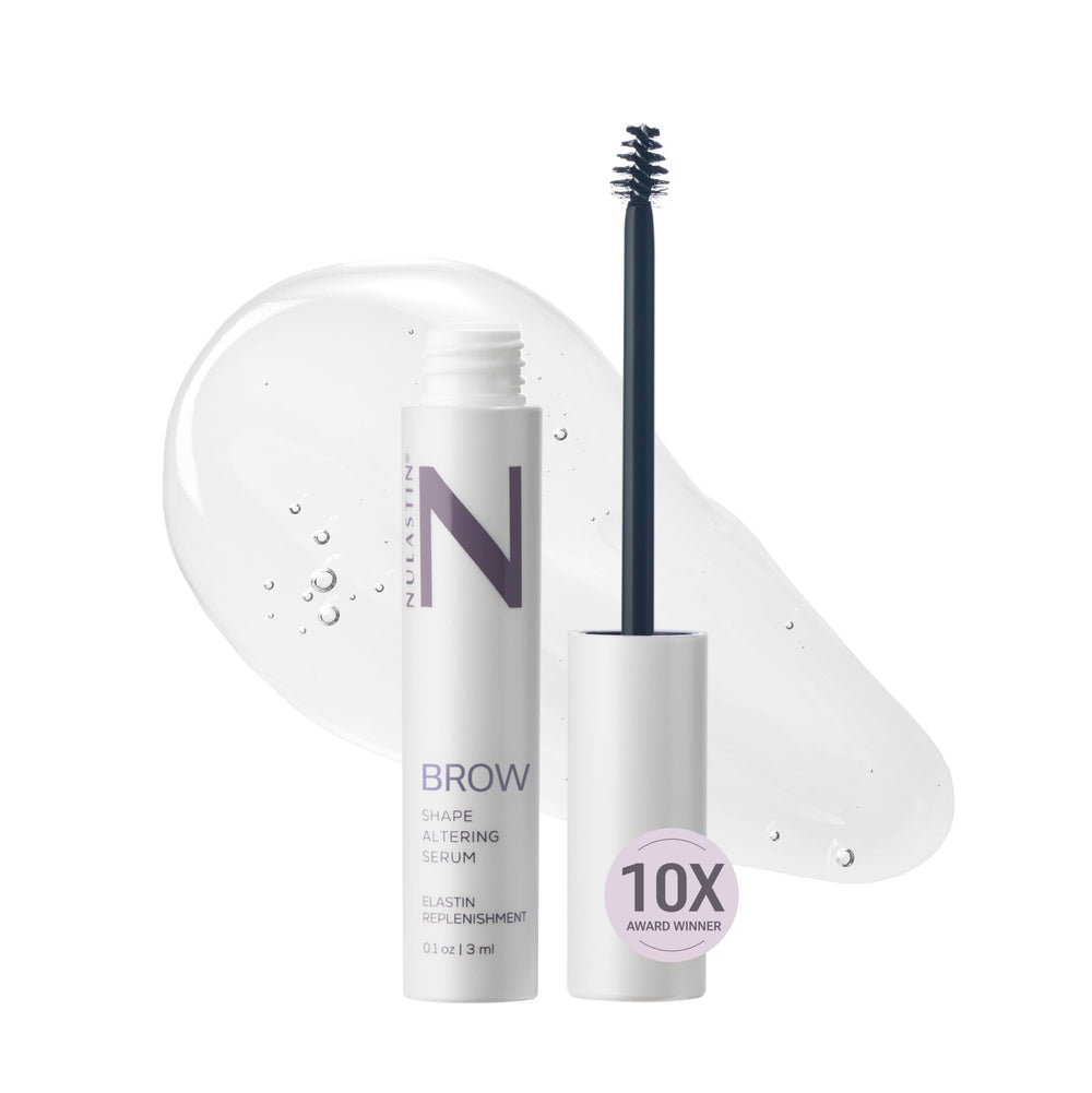NULASTIN Shape Altering Eyebrow Serum bottle for fuller brows.