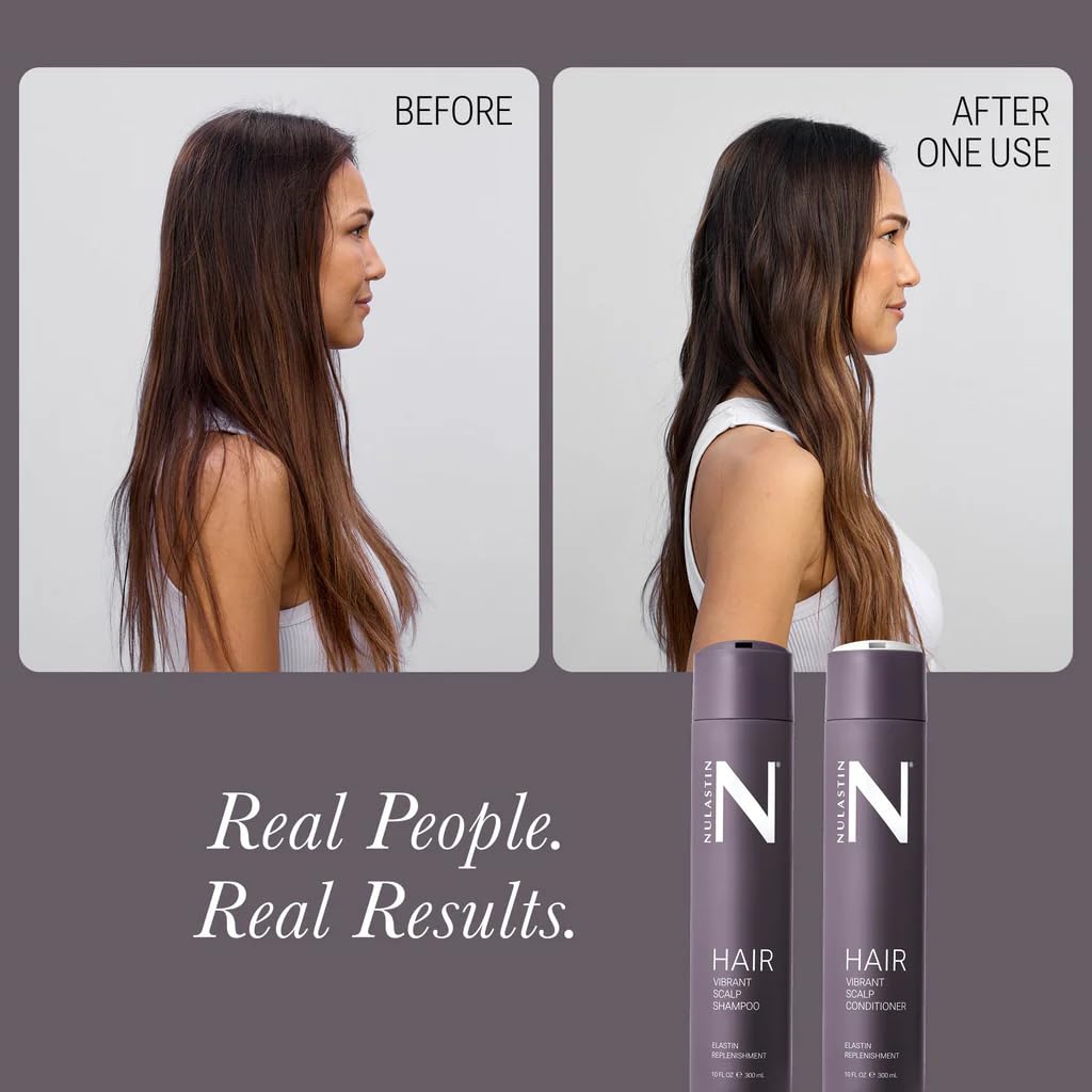 NULASTIN Vibrant Scalp Conditioner ingredient label highlights sulfate-free formula.