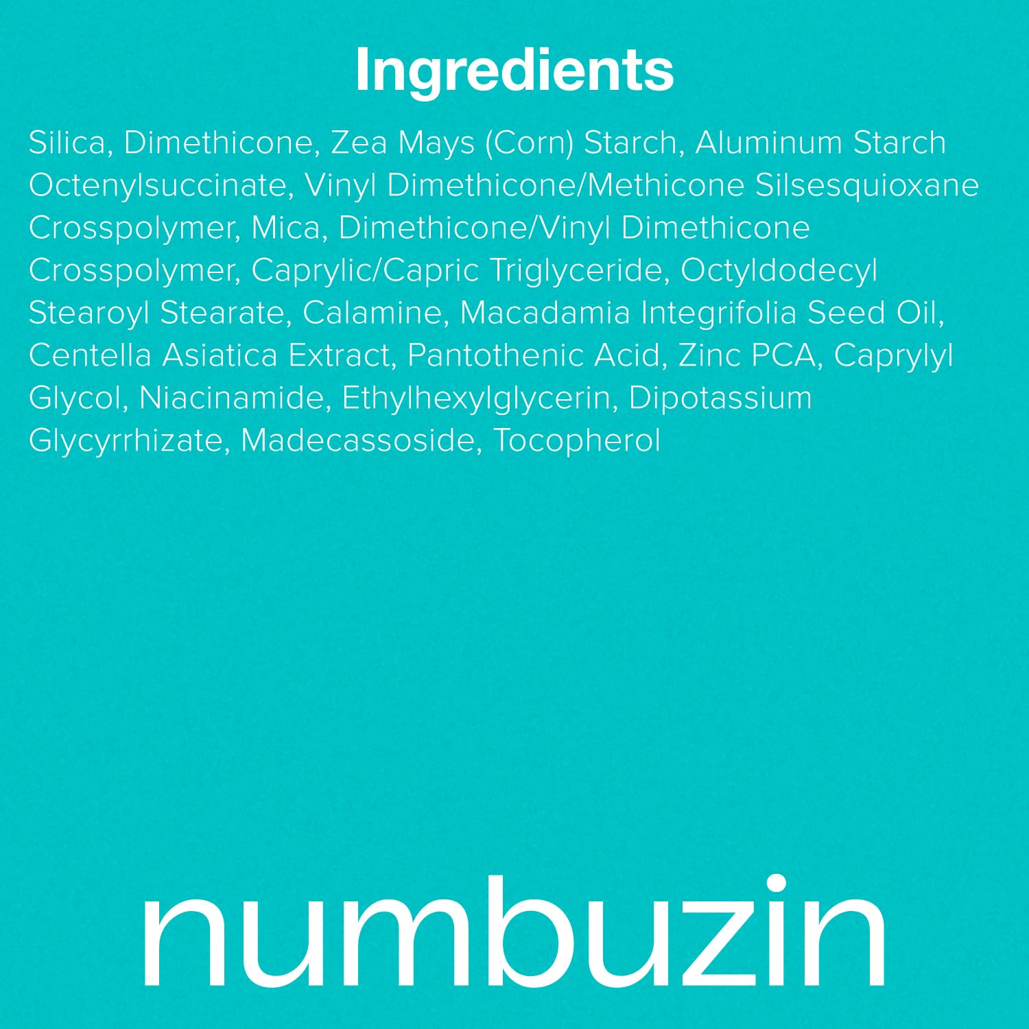 numbuzin No.1 Powder nightly routine showing oil control before bed