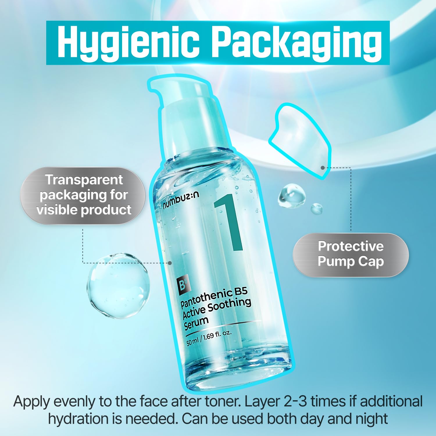 numbuzin No.1 Serum hydration-boosting formula enhances comfort.