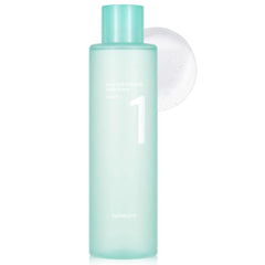 numbuzin No.1 Toner application-step demonstrates soothing routine for oily skin