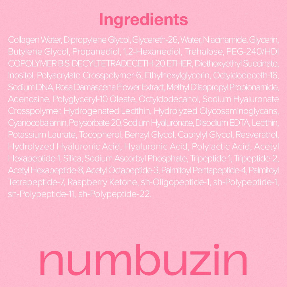 Numbuzin No.2 Serum face-penetration imagery suggests quick absorption and dewy finish.