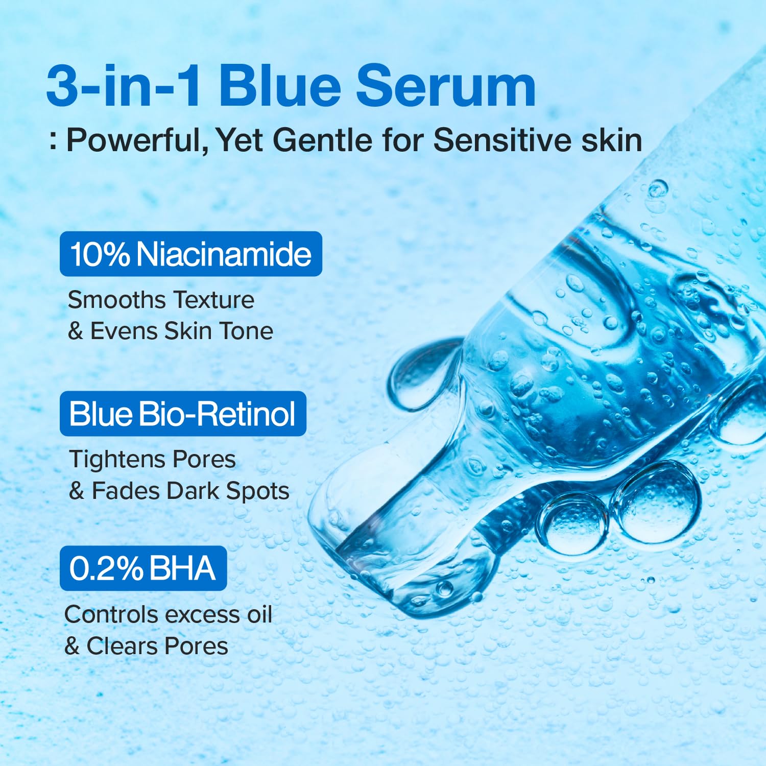 numbuzin No.3 serum absorption close-up shows smooth integration