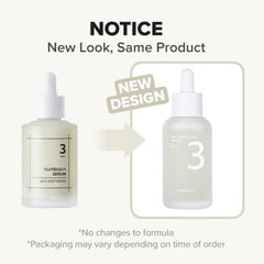 Numbuzin No.3 Serum dropper detail shows precise dispensing for gentle application.