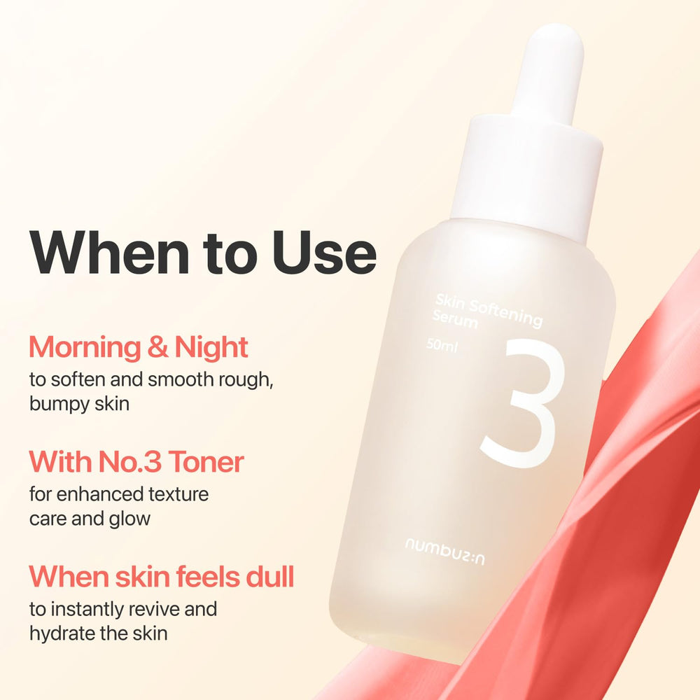 Numbuzin No.3 Serum glass-skin ambience showcases refined texture and glow.