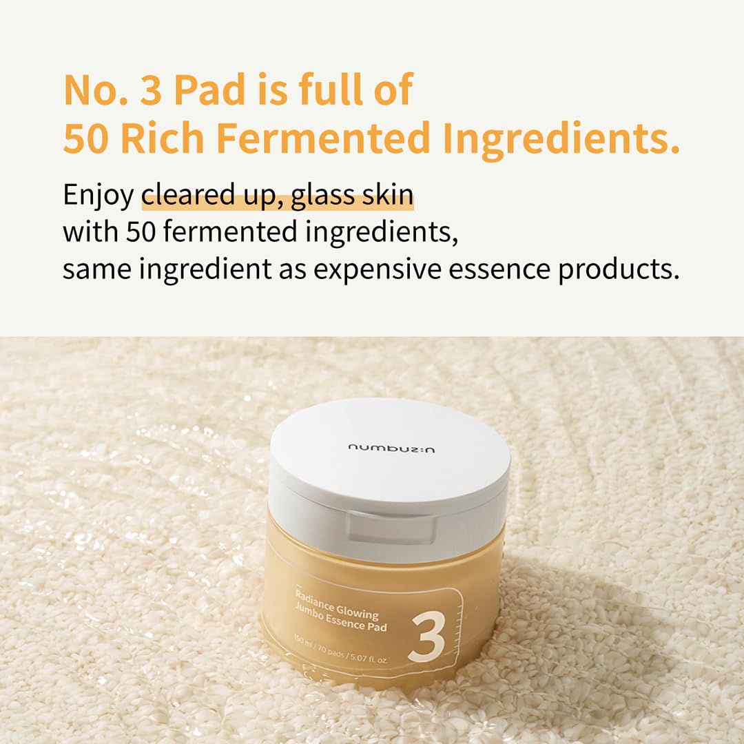 numbuzin No.3 Toner Pad biodegradable material close-up emphasizes eco-friendly vegan cotton