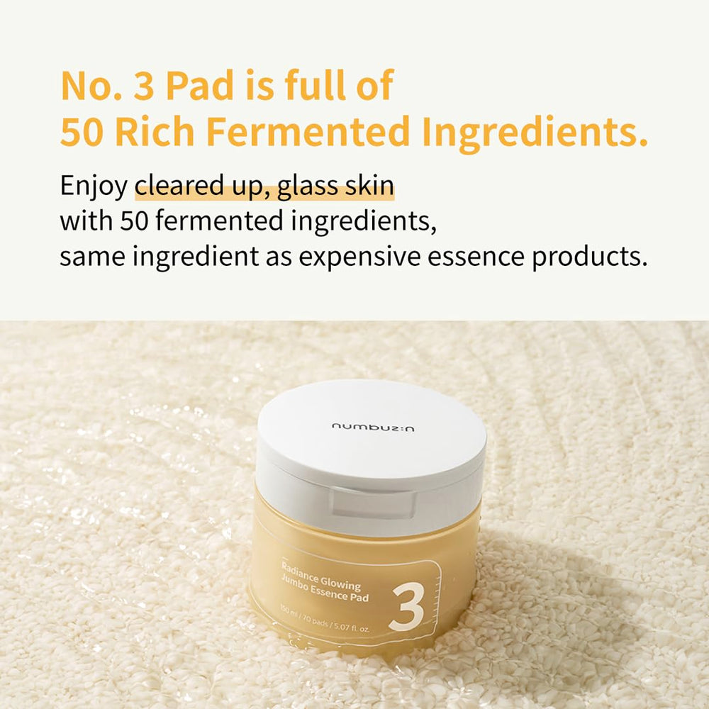 numbuzin No.3 Toner Pad biodegradable material close-up emphasizes eco-friendly vegan cotton