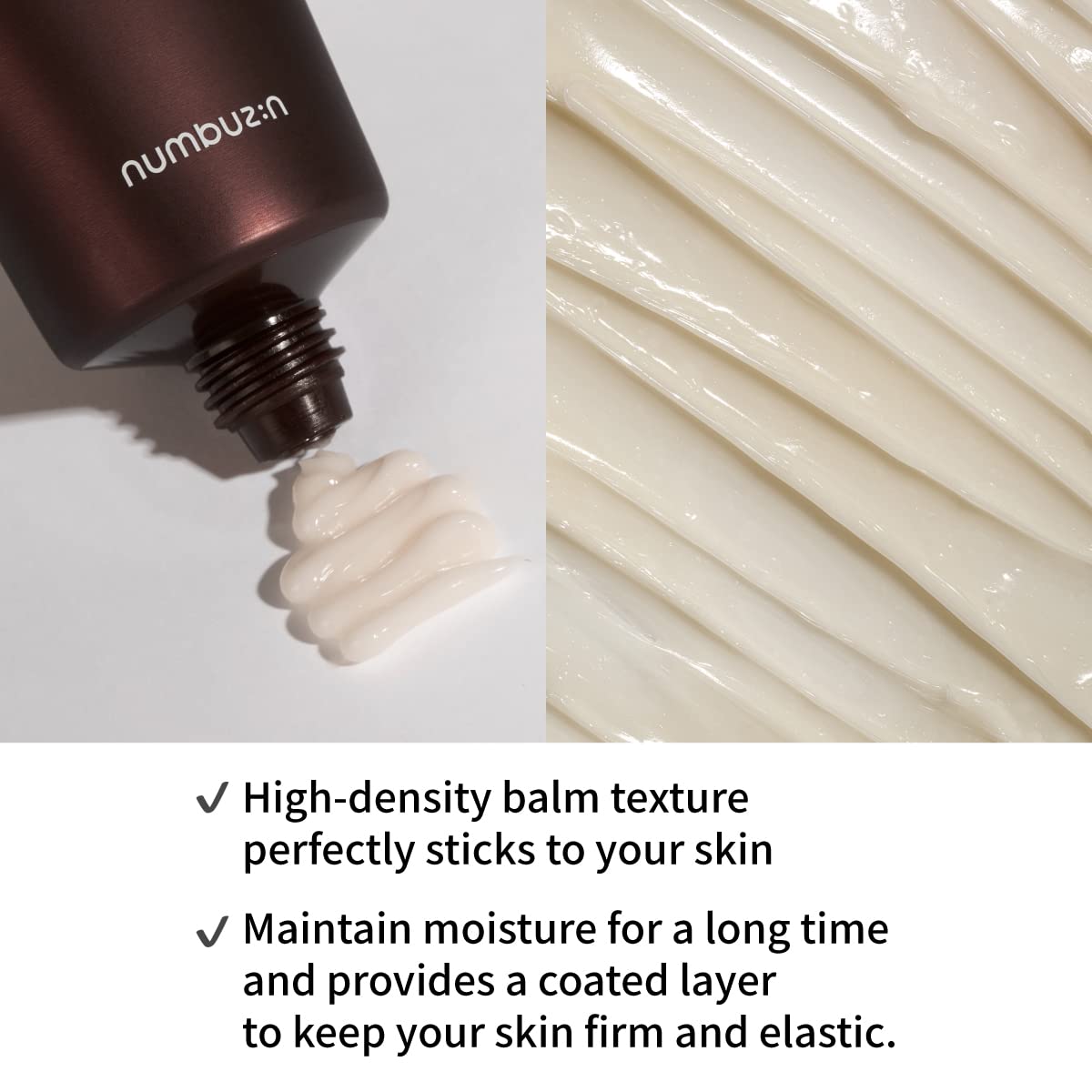 numbuzin No.4 Cream texture swatch on forearm for hydration