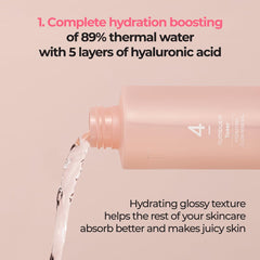 Numbuzin No.4 Toner liquid swirl application highlights quick absorption into skin