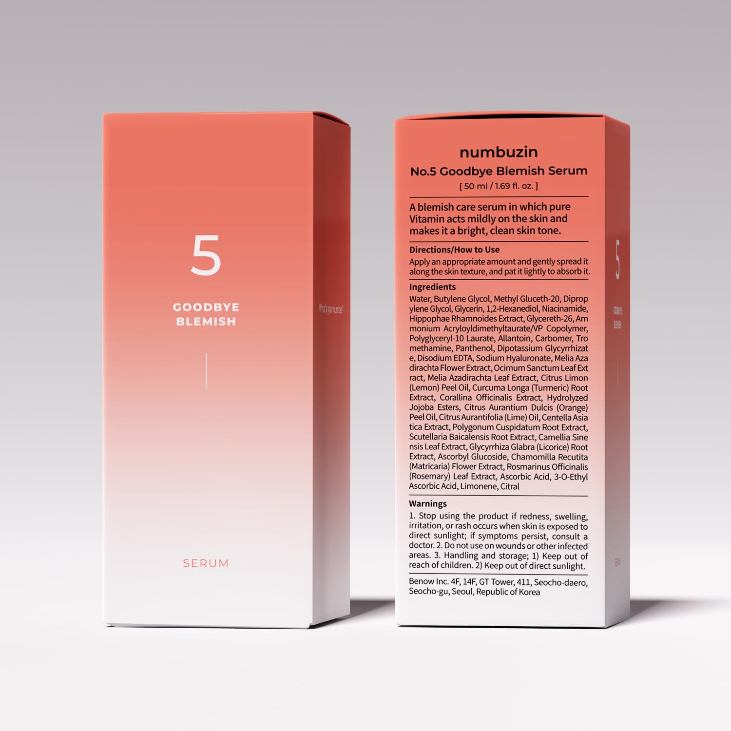 Numbuzin No.5 Serum applied in morning routine for a healthy glow.