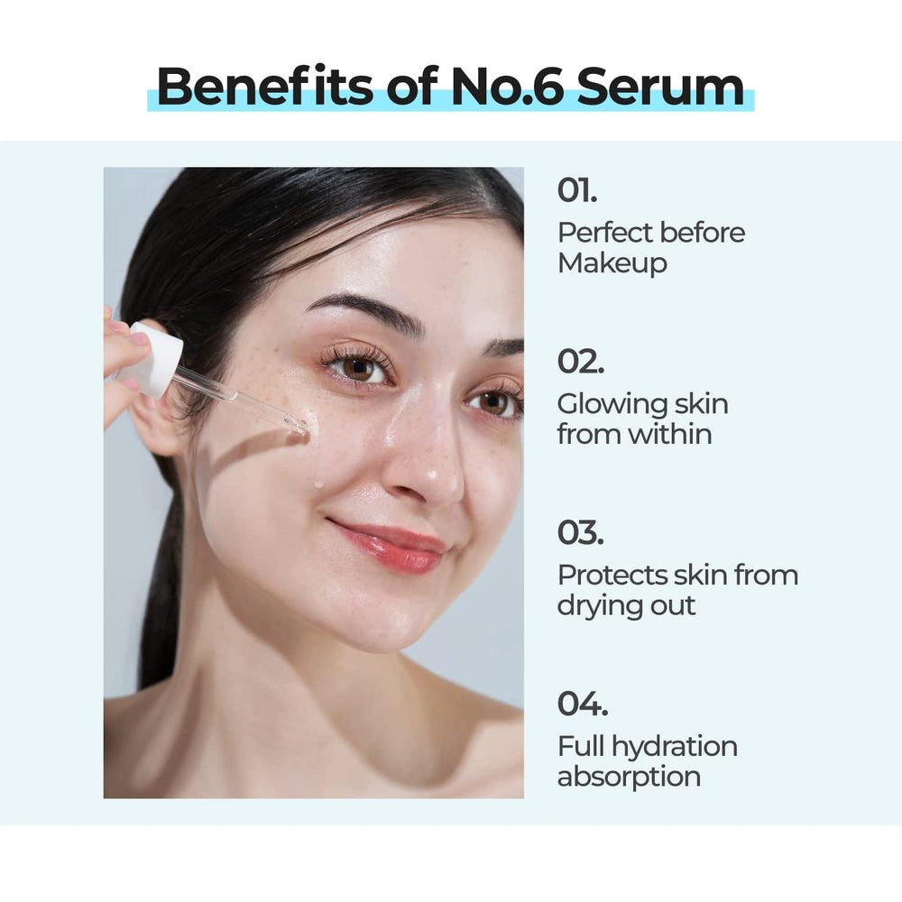 numbuzin No.6 serum 5-layer hyaluronic acid, multi-depth hydration for plump skin