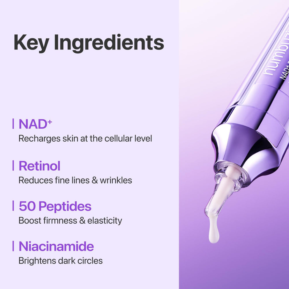 numbuzin No.9 dark circle brightening shot shows brighter under-eye appearance