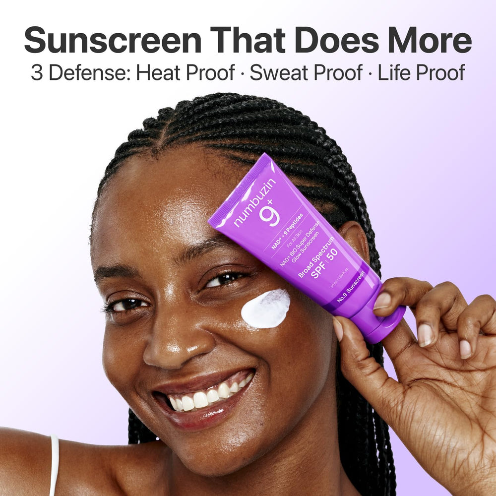 Numbuzin No.9 sunscreen sits well in a glow routine with toner and essence.