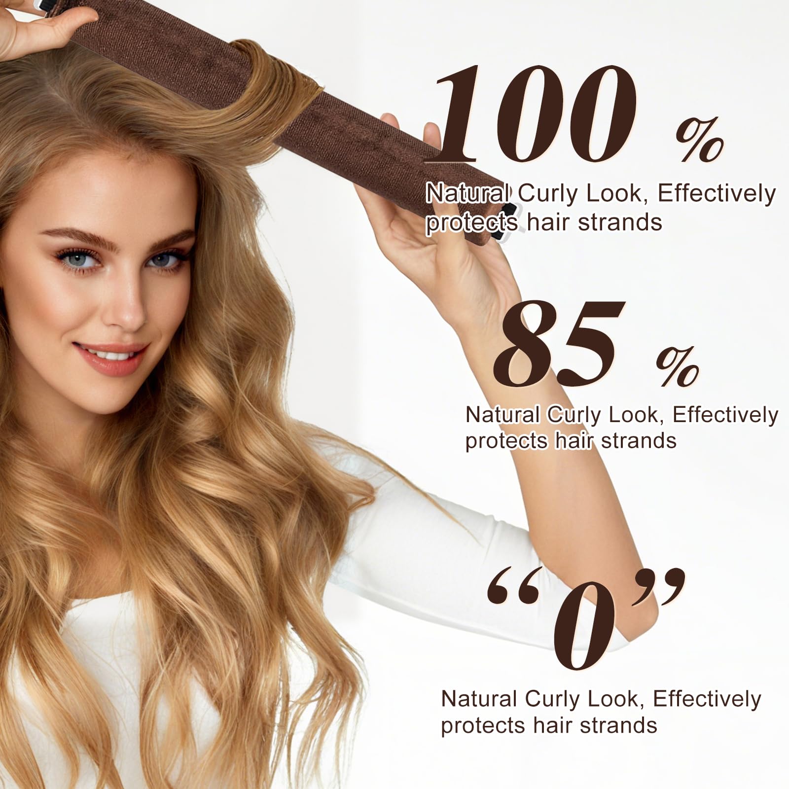 Nunflue long-hair styling shows volume and natural curl potential.