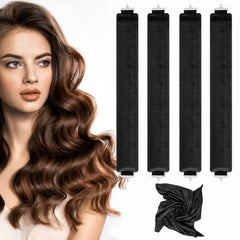 nunflue heatless curlers satin-wrapped rods deliver overnight voluminous waves.