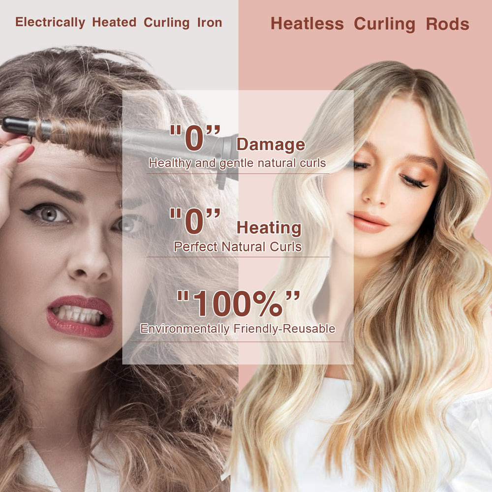 NUNFLUE heatless hair curlers set in soft velvet for comfortable overnight wear.