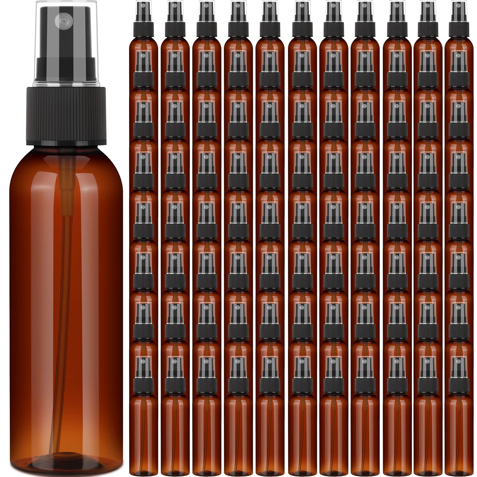 Nuogo amber 4oz spray bottles collection shows travel-friendly, refillable containers.