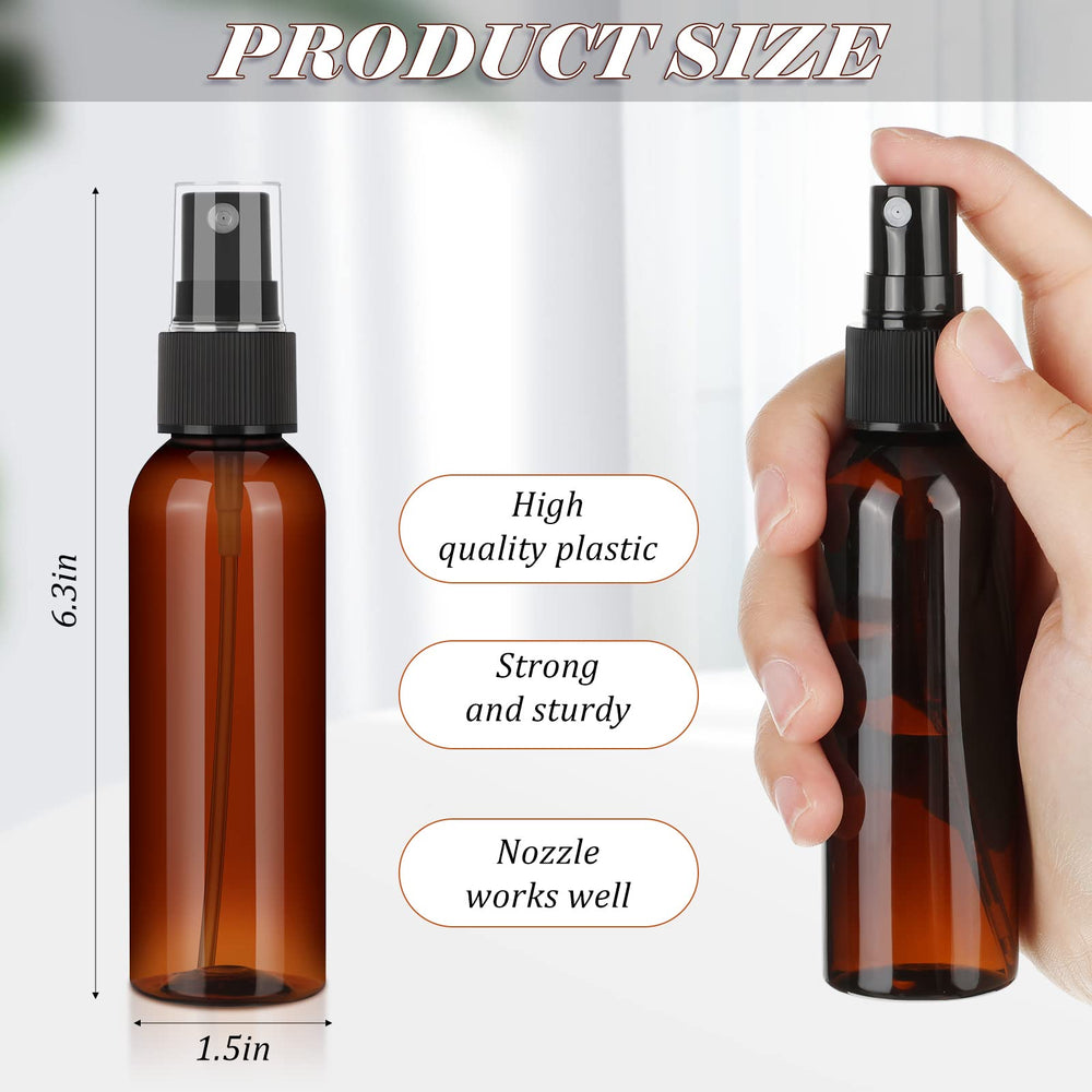 Nuogo amber-4oz spray bottle cap closeup highlights leak-proof design.