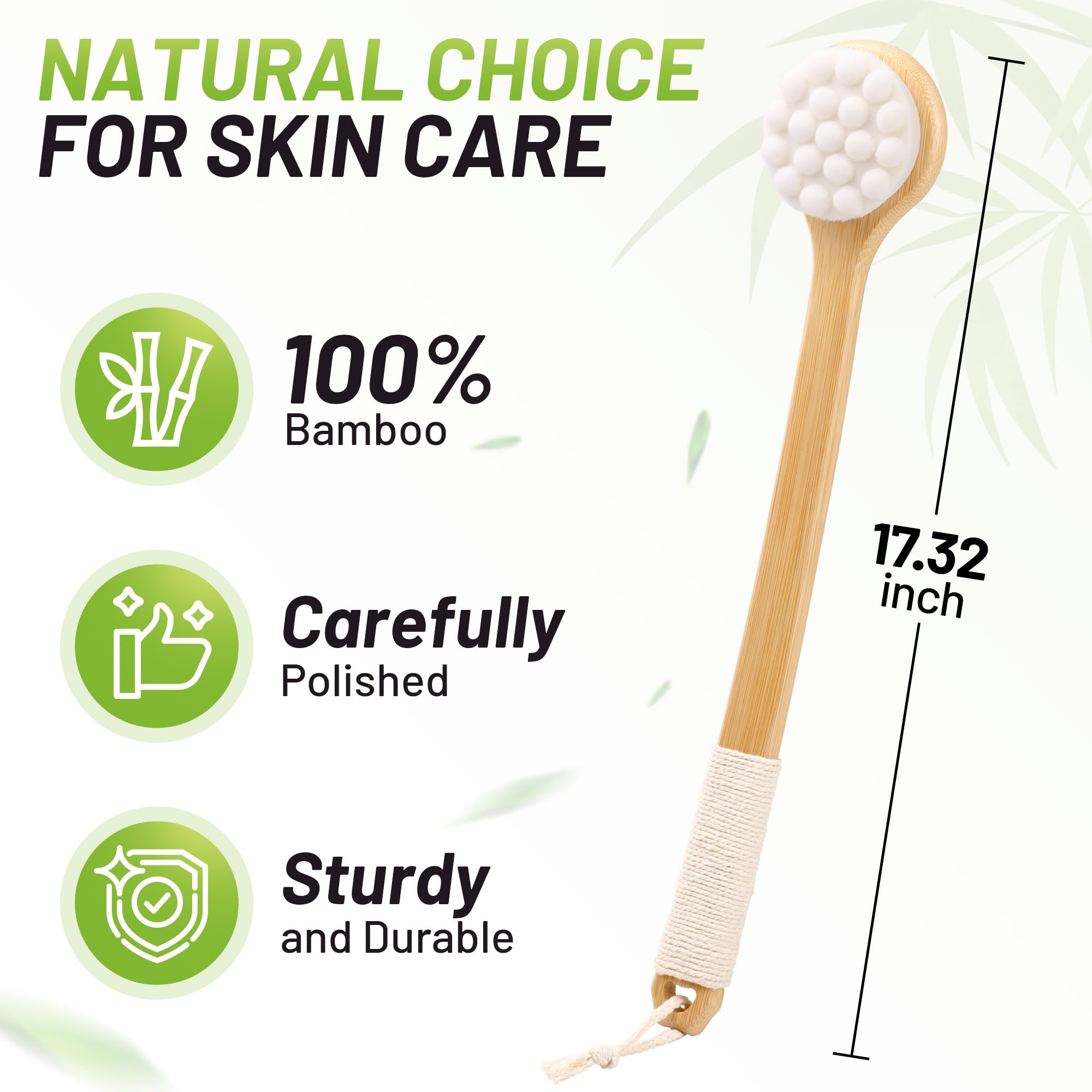 NURENDER back brush quick-dry design reduces mold risk after use