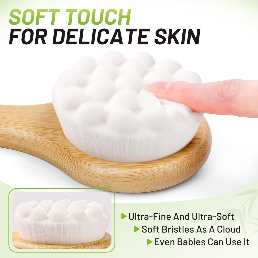 NURENDER back brush non-slip grip keeps hands secure in wet showers