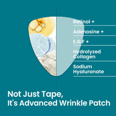 Nurive CoreVital invisible patch demonstrates overnight care on the forehead.