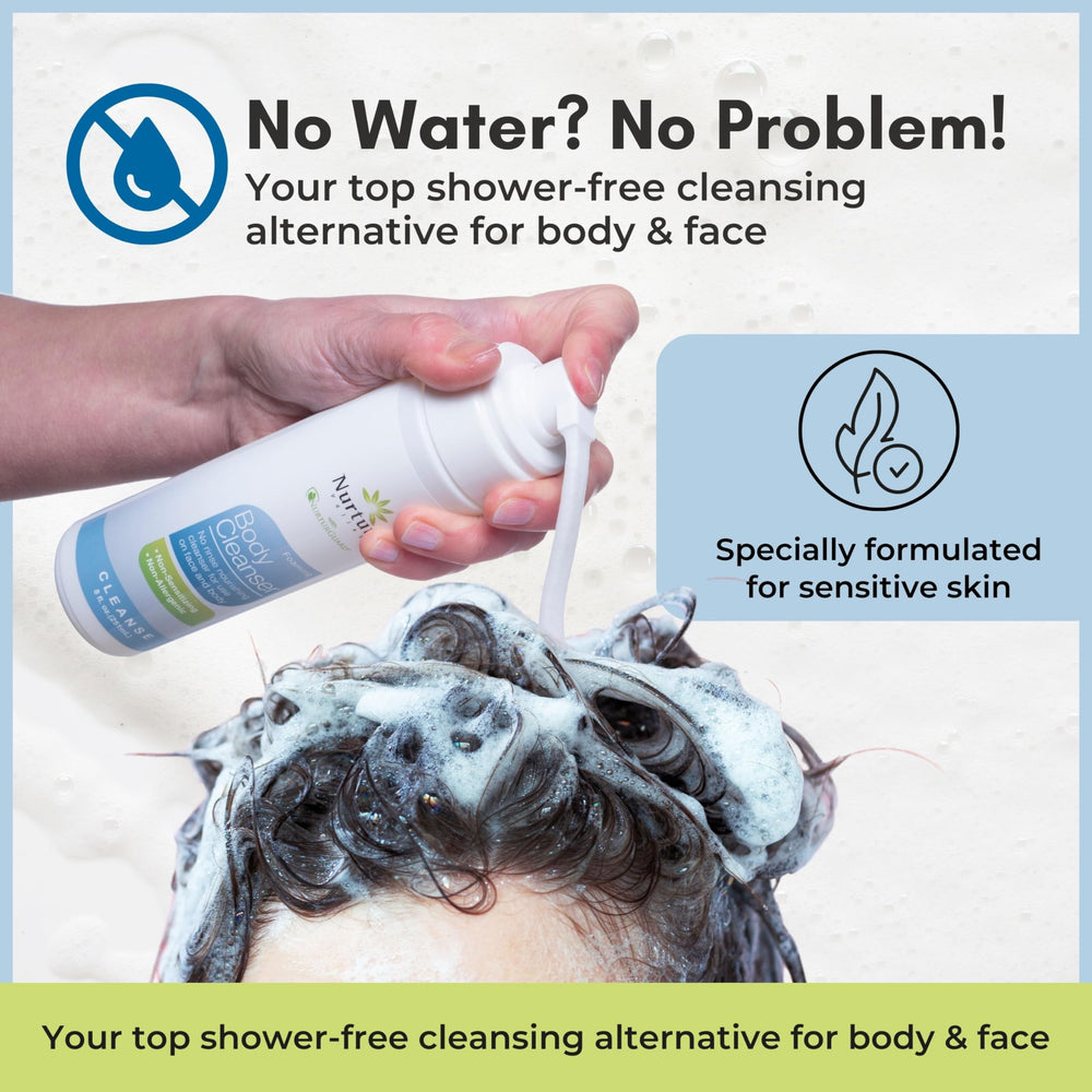 Nurture Valley camping kit with rinse-free cleanser for outdoors