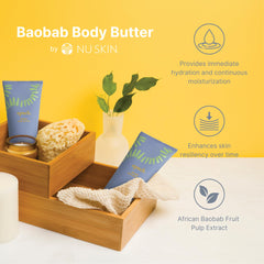 Nu Skin Epoch Baobab Body Butter with shea and macadamia supports skin moisture balance