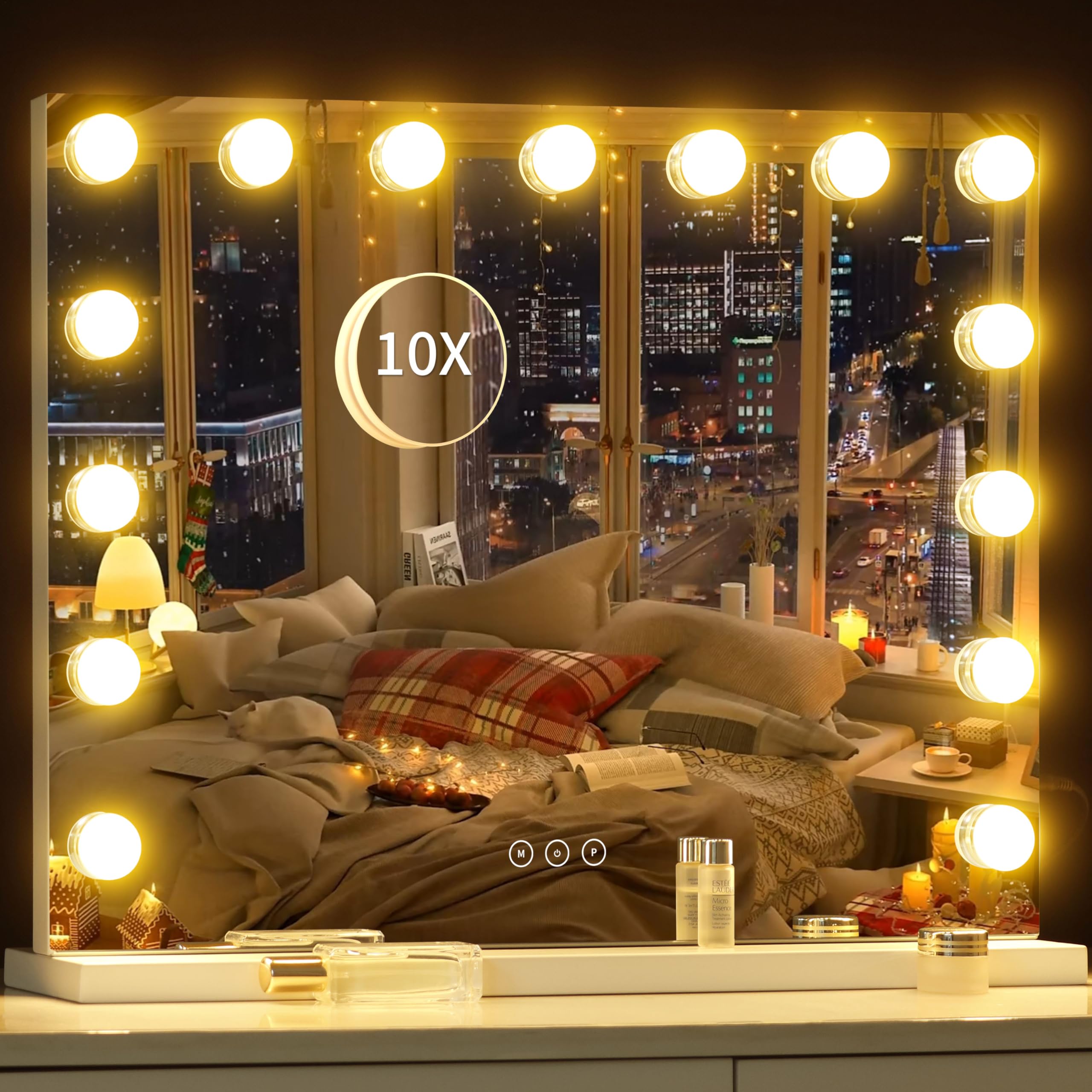 NUSVAN vanity mirror white frame for contemporary spaces