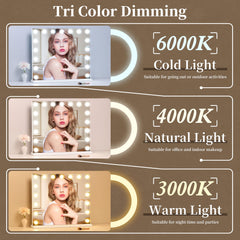 NUSVAN vanity mirror led bulbs closeup shows evenly diffused illumination for detail work.