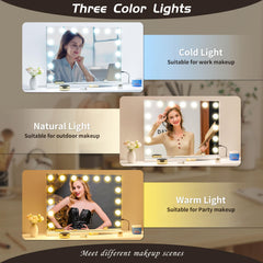 NUSVAN vanity mirror LED bulbs providing bright shadow-free light