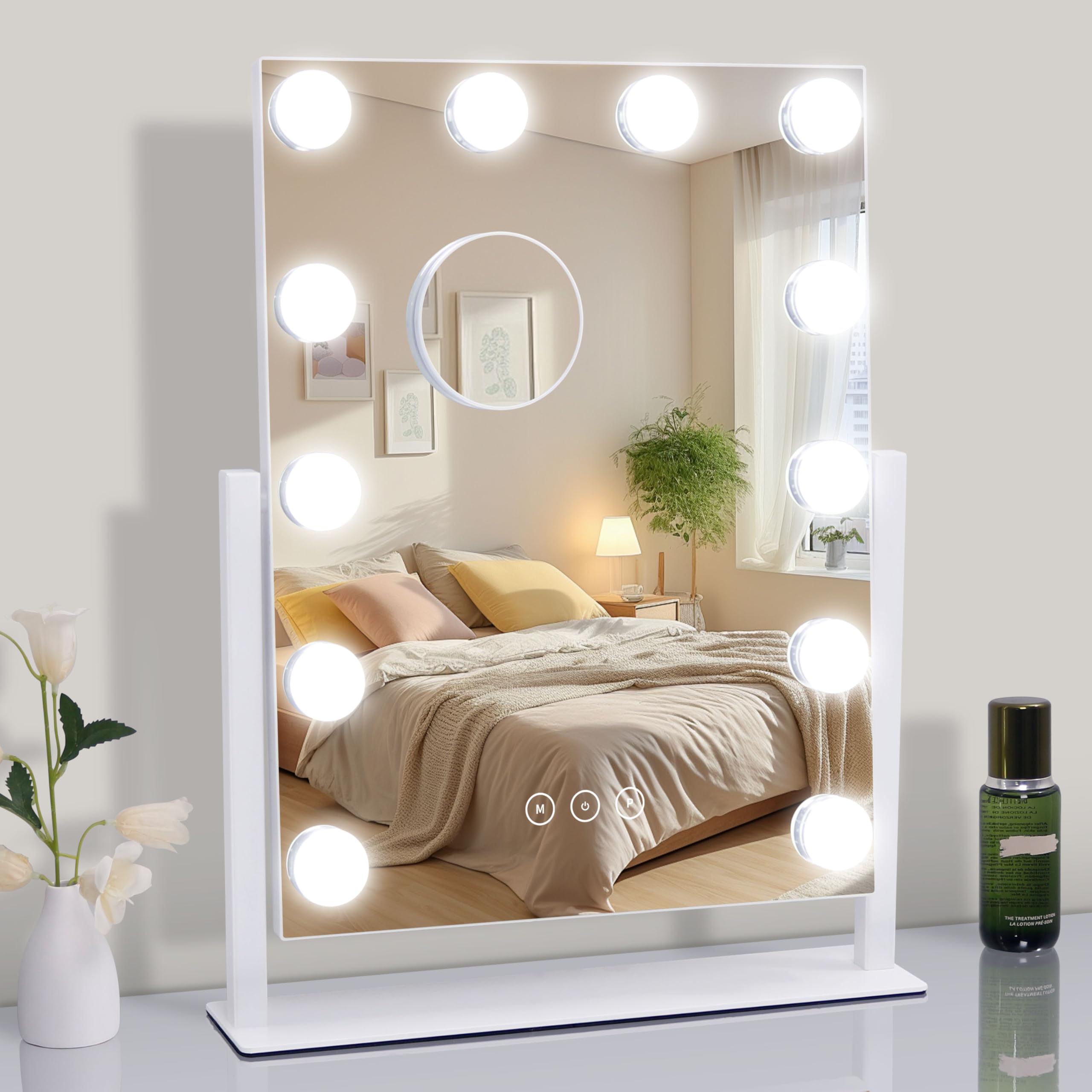NUSVAN vanity mirror uses frosted LED bulbs with long lifespan