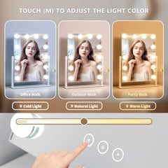 NUSVAN vanity mirror with touch control offers easy brightness and mode adjustments