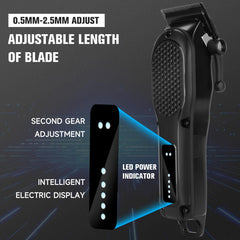 nutcore 5-speed hair clipper offers adjustable power for different styles.