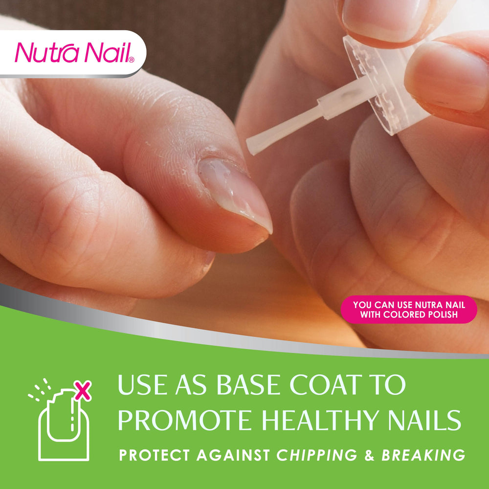 Nutra Nail damaged nails close-up illustrating brittle-to-healthy nail focus