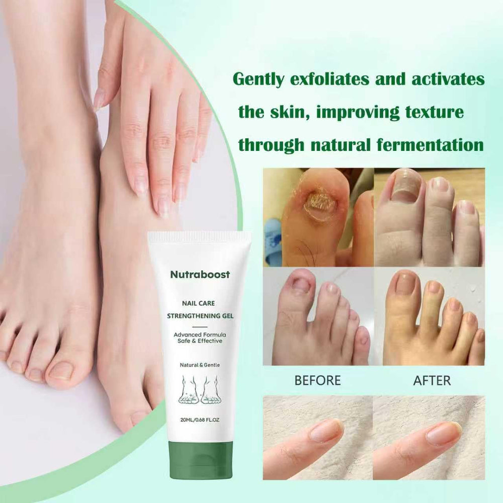 Nutraboost Nail Care Gel close-up emphasizes texture and shine