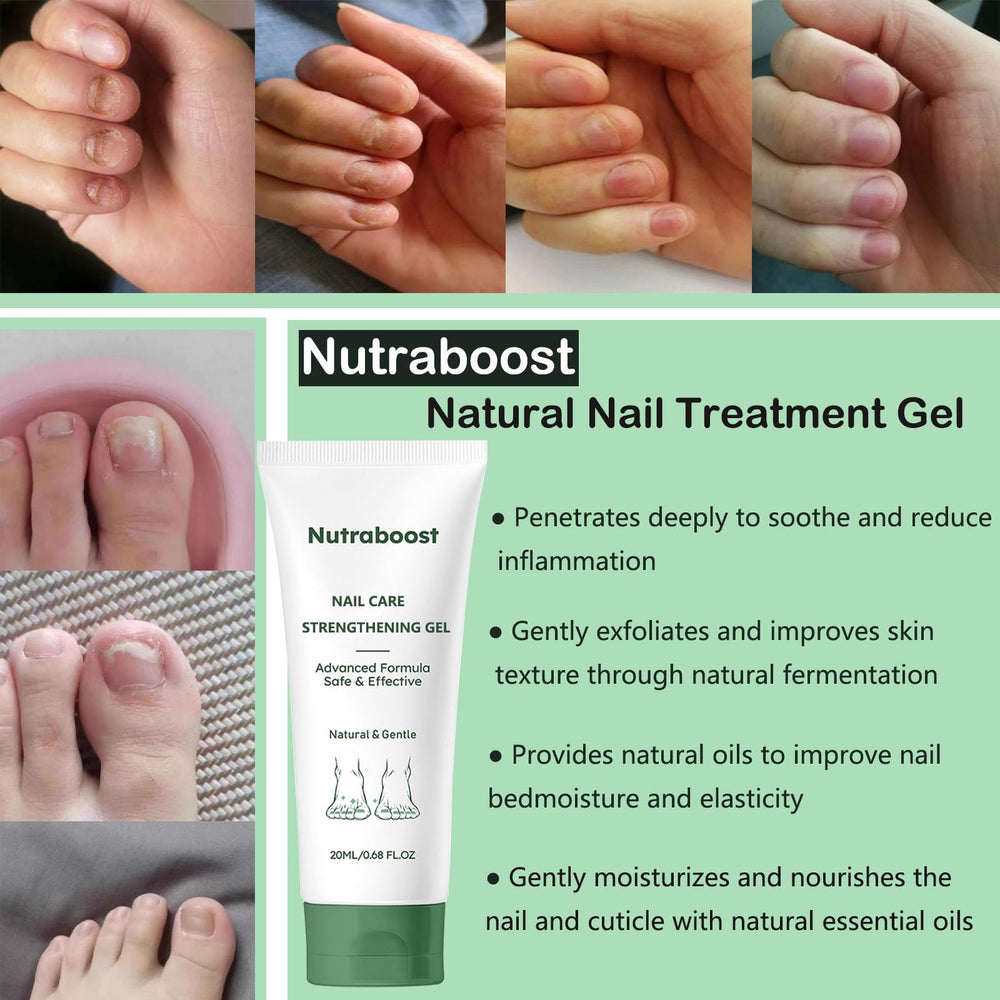 Nutraboost Nail Care Gel texture detail suggests moisturizing feel
