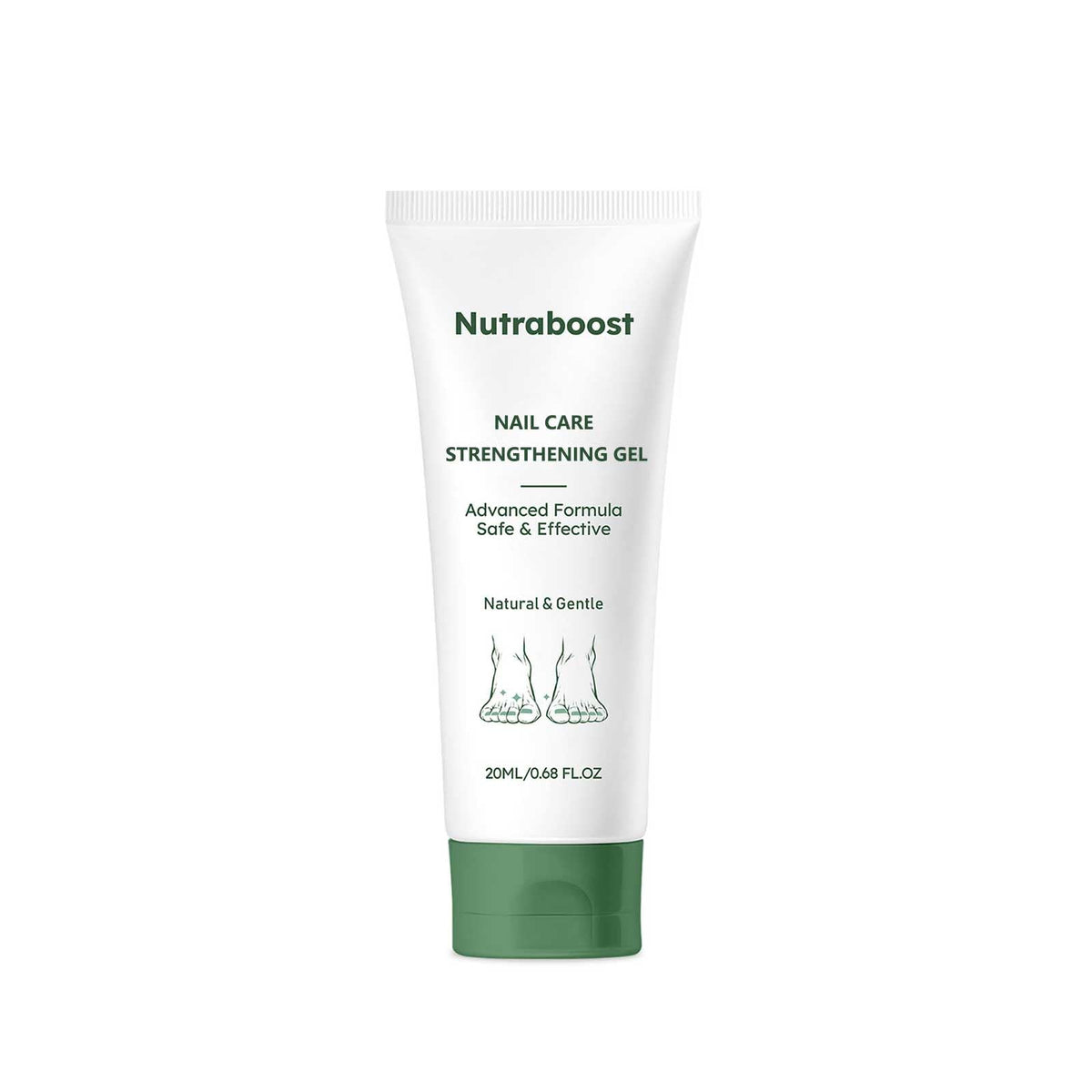 Nutraboost Natural Nail Care Gel bottle close-up for easy daily use