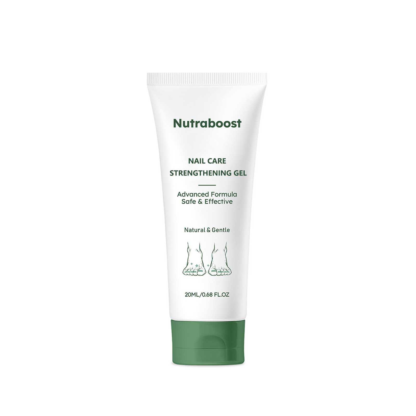 Nutraboost Natural Nail Care Gel bottle close-up for easy daily use