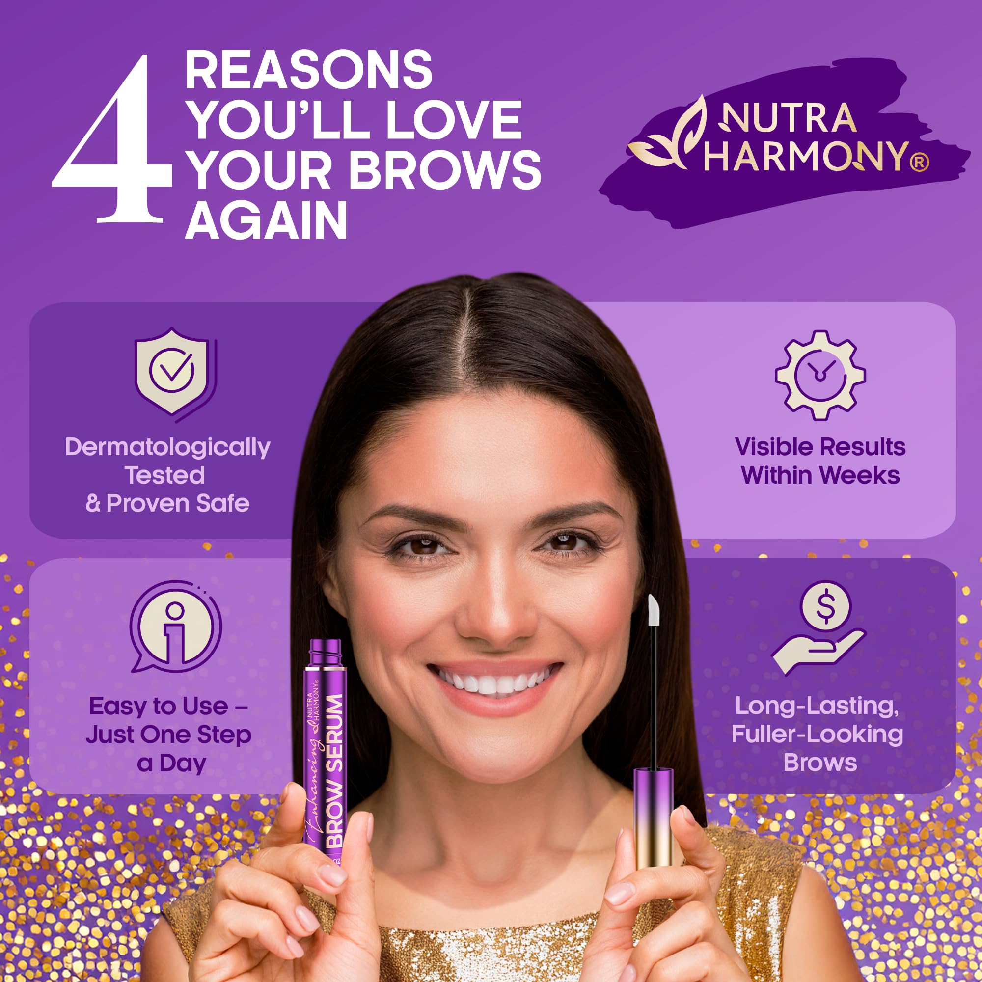 NUTRAHARMONY Brow Serum daily-use routine fits into morning skincare