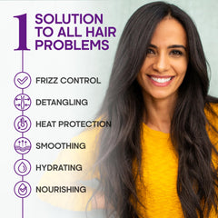 NUTRAHARMONY Hydrating Hair Serum on wet hair demonstrates quick moisture absorption.